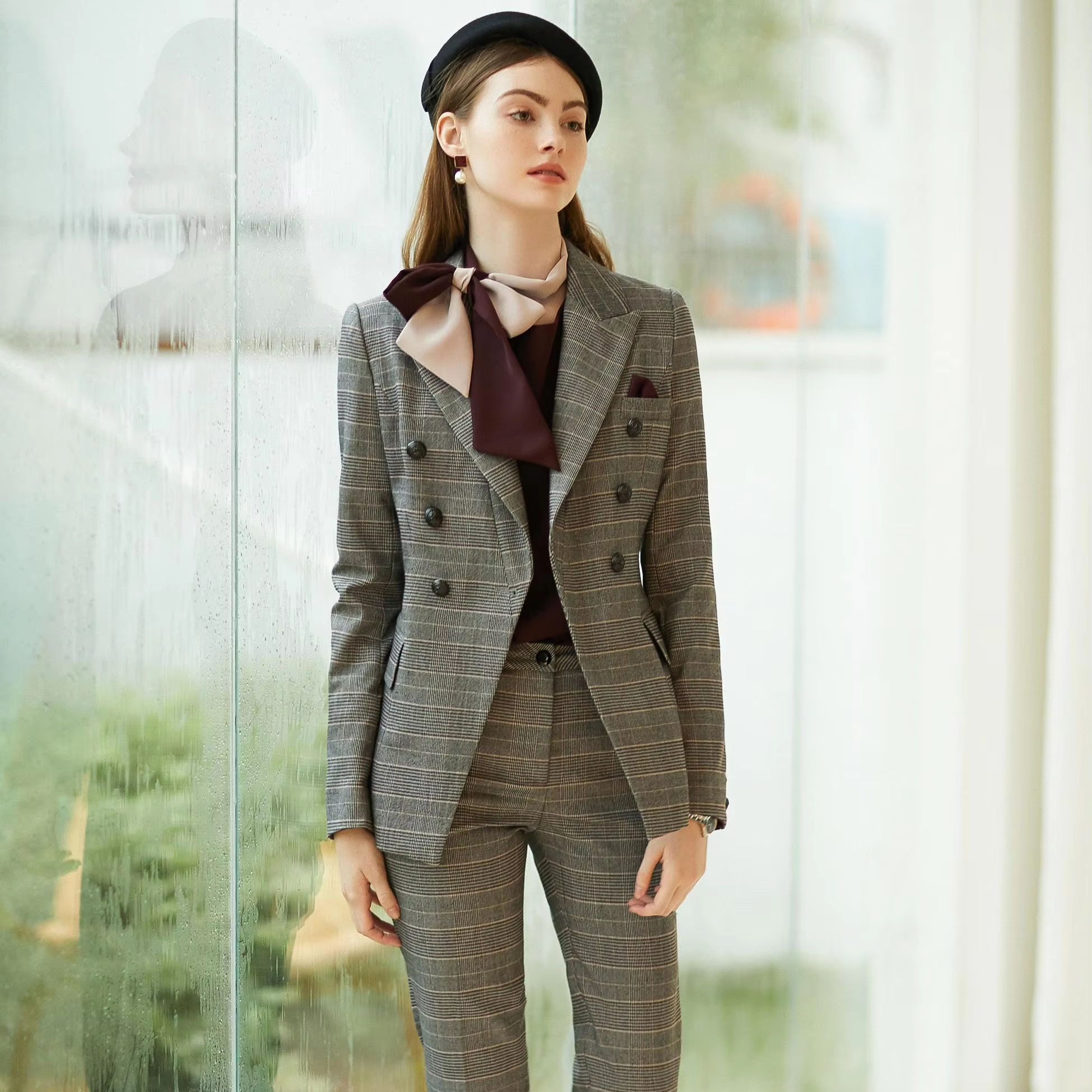 Broekpak Dames Dames 3-delige Pak Broek Set Zakelijke Outfit