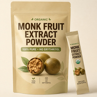 Poudre d'Édulcorant Naturel OEM/ODM, Complément Alimentaire Énergisant, Extrait Instantané de Fruit du Moine, Favorise la Santé Intestinale