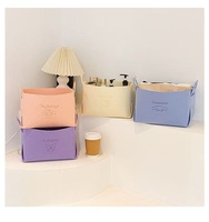 Panier de rangement rectangulaire pliable en feutre non tissé, durable et écologique, avec poignée, pour vêtements et linge, en boîte, promotionnel