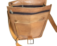 Tas Selempang Kulit Asli Awet dengan Kompartemen Laptop, Tali Bahu yang Dapat Disesuaikan, Rantai Rivet, Ringan untuk Wanita