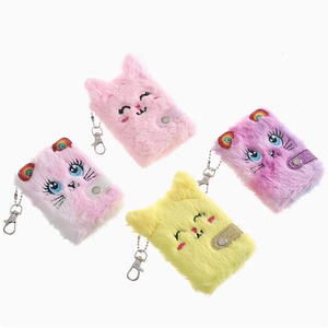 Quaderno Tascabile per Bambini con Logo Personalizzato, Ciondolo in Peluche a Forma di Gatto Cartone Animato, Blocco Note per Ragazze, Ciondolo per Zaino - Product Image 1