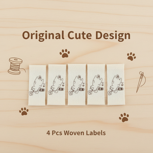 Custom Brand <b>Name</b> Non-Woven No Fold Stitch <b>Labels</b> Tags for Clothes Bags Shoes-Washable - Product Image 3