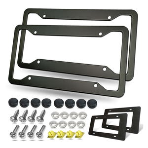 Cadre de plaque d'immatriculation de moto personnalisé de haute qualité argent noir chrome cadre de plaque d'immatriculation logo personnalisé - Product Image 1