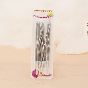 Bougie d'anniversaire colorée créative 12 courbes boîte de papier de fête pour enfants bougie de cuisson gâteau crayon doré - Product Image 4