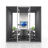 Cabine de travail insonorisée acoustique portable pour réunions et études, isolation phonique 35 dB