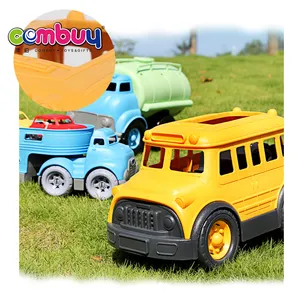 Erken öğrenme okul otobüsü çevre dostu atalet çocuklar sürtünme oyuncak arabalar