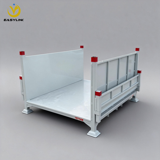 Easylink- Customized Durable Heavy-Duty Collapsible Steel Bulk Storage Container Foldable Pallet-Packed