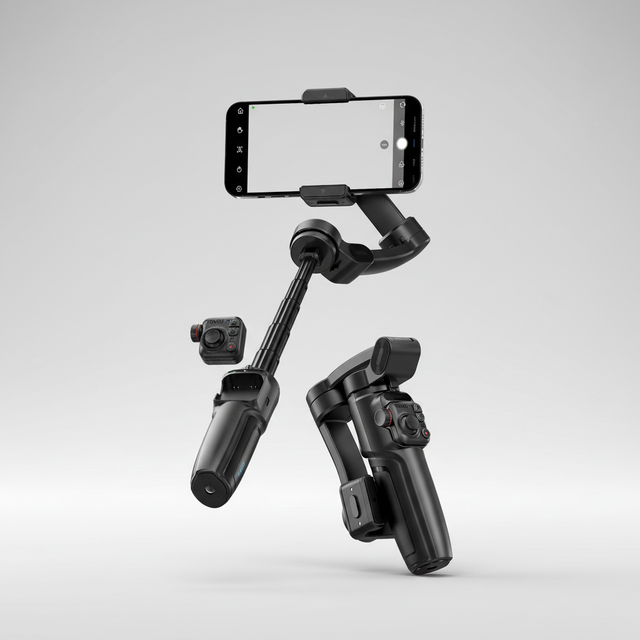 M05 Face Tracking Three-Axis Gimbal Stabilizer Built-in Telescopic Rod Smart Follow Professional Anti-Shake Tripod Selfie Stick