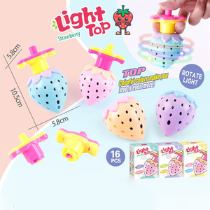 Toupie lumineuse en forme de fraise, jouet gyroscope coloré clignotant pour enfants, cadeau d'anniversaire, souvenir de fête, jeu à la maison, amusement en plein air - Product Image 2