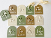 Acrylic Arch Baby Milestone Cards: Embrassez la joie des jalons Créez des souvenirs durables à chaque pas Acrylic Arch Baby Milestone
