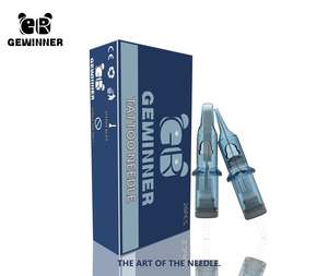 Jarum Cartridge Makeup Permanen Berkualitas Tinggi 316 Stainless Steel Sekali Pakai, Diameter 0.35mm, Bentuk Lancip Panjang, 20 pcs/kotak - Product Image 1