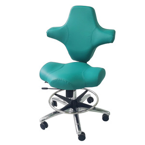 Surgical <b>Stool</b> With Backrest Stainless Steel <b>Adjustable</b> <b>Height</b> Doctor Chair Laboratory Furniture - Product Image 1