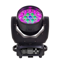 19x15W RGBW 4-in-1 LED Moving Head Wash Zoom Bühnenbeleuchtung mit DMX512-Steuerung für DJ Disco Hochzeit Event Show