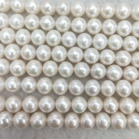 Perles rondes naturelles en gros, 4 mm-10 mm, perles véritables, perles d'eau douce naturelles, fabrication de bijoux