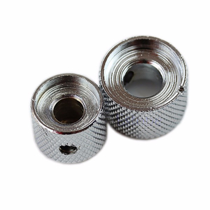 ลูกบิดคู่แบบสองหัวปรับเสียงโดมโลหะโพเทนชิโอมิเตอร์ CA ปุ่มควบคุมแบบเรียงซ้อนโลหะคู่สำหรับเบสกีตาร์ไฟฟ้า - Product Image 6