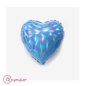 Cymylar, venta al por mayor, <span class=keywords><strong>globos</strong></span> de papel de aluminio de corazón de 18 pulgadas, <span class=keywords><strong>globos</strong></span> iridiscentes de arcoíris, rojo, verde, azul, plateado para decoración de fiesta de cumpleaños - Product Image 2