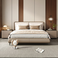Table de chevet moderne à 2 tiroirs avec plateau en pierre et pieds en bois, table d'appoint minimaliste pour chambre à coucher et salon, meuble de rangement