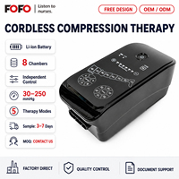Appareil de compression séquentielle à 8 chambres, pompe de thérapie par pression d'air 30-250 mmHg, masseur pneumatique portable pour les jambes, OEM, 5 modes de synchronisation