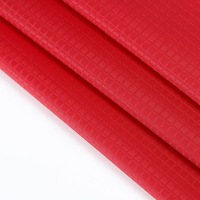 Tissu Pongee à carreaux 100D 150GSM 100% Polyester, extensible, imperméable, écologique, tissu sergé à carreaux pour vestes