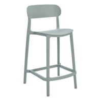 Tabouret de bar commercial contemporain en plastique avec repose-pieds moulé intégré pour hôtel, école, cuisine, café, usage intérieur - Vente en gros