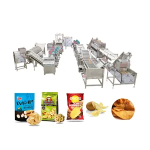 Potato Chips Making Plant Puffed Food Making Machine French Fries Potato Chips Production Line