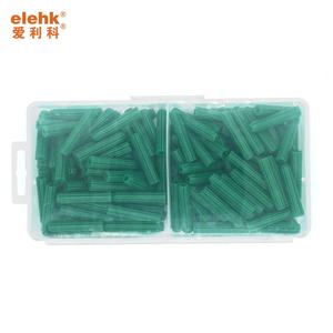 سدادة حائط بلاستيكية من ELEHK بدلة خضراء 10-12 مسامير خضراء 7x25 مقياس 7x35 من 7x50x8 سدادة حائط بلاستيكية - Product Image 3