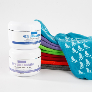 Talons fissurés réparation hydratant ensemble de soins des pieds secs dissolvant de callosités crème adoucissante pour les pieds à l'urée avec des chaussettes en gel SPA de couleurs personnalisées - Product Image 1