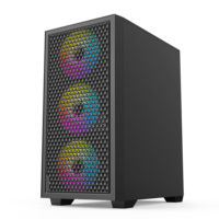 Boîtier PC de jeu Meway avec logo personnalisé, micro-ATX, tour moyenne, verre trempé, en stock