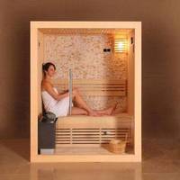 Promotion Prix Usine : Cabine de Sauna à Vapeur Sèche Traditionnelle en Bois de Pruche, 3KW, avec Poêle à Vapeur