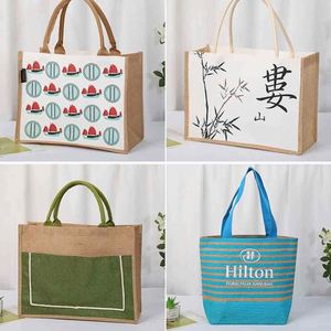 Wholesale Imaiwill Brand Fashion Size Lamination Natural Button Beach <b>Canvas</b> Sewing Customized Shape Shopping Tote Bags Custom - Product Image 6