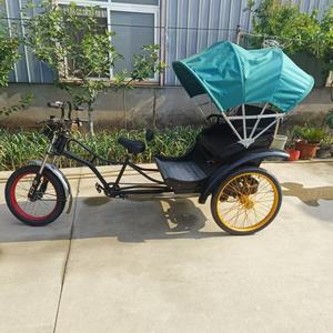 Risciò Triciclo Elettrico a Tre Ruote e Due File per Trasporto Turistico - Product Image 3