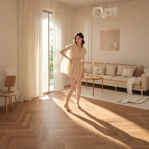 Giá thấp chất lượng cao gỗ thiết kế lồng vào nhau nhựa PVC sang trọng SPC Sàn Vinyl gạch 4mm 6mm 8mm không thấm nước xương cá - Product Image 4