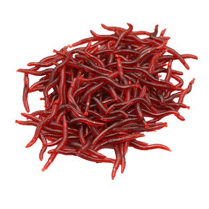 Lot <span class=keywords><strong>de</strong></span> 100 leurres souples artificiels rouges <span class=keywords><strong>de</strong></span> 4 cm en PVC, type larve, pour la pêche <span class=keywords><strong>au</strong></span> bar, <span class=keywords><strong>au</strong></span> poisson-chat, en eau douce, en rivière, en lac, en ruisseau et en mer - Product Image 6