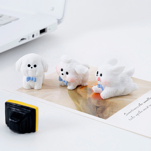 KI yuewu Accessoires décoratifs créatifs et mignons en forme de chiot qui court et joue, micro-paysage de bureau, petits ornements de voiture - Product Image 2