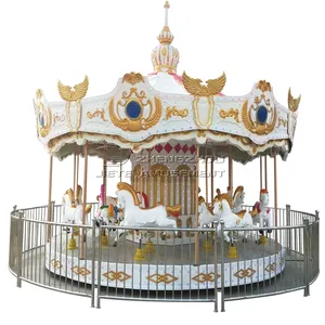 Parc d'attractions manèges carrousel cheval merry go round kiddie rides carrousel cheval petit carrousel blanc aire de jeux Vente