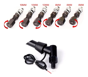 Specchietti retrovisori laterali universali RTS 8mm 10mm per moto con indicatori di direzione a LED per Honda Suzuki Kawasaki Yamaha <span class=keywords><strong>Ducati</strong></span> Street Scooter - Product Image 6
