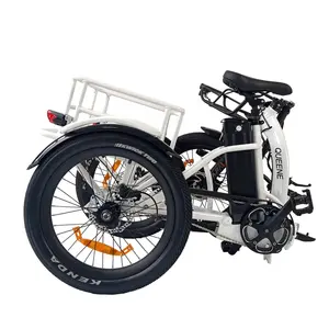 دراجة عائلية لنقل البضائع ذات 3 عجلات ذات بطارية قابلة للإزالة وإطار قابل للطي وعالية الجودة