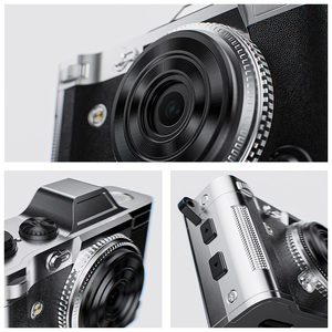 Appareil photo numérique rétro mini DC29S, texture métallique, super léger, cuir véritable, CMOS 1080P, caméras vidéo pour la photographie - Product Image 6