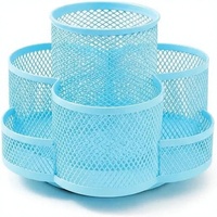 Boîte de rangement de bureau en grille, 7 compartiments individuels, rotative, en acier au carbone, support de table, 6,89 pouces de large, 3,94 pouces