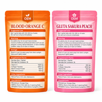 Bloedsinaasappel C Collageen Vitamine C Poeder Sachets Vlierbessenextract Beautyproducten Voedingssupplement Huidondersteuning OEM