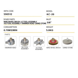 Allmarine 590512 KC-20 không khí búa khí nén tay Scaler với 12.7 mét ống khí và 6kgf/cm2 áp lực - Product Image 2