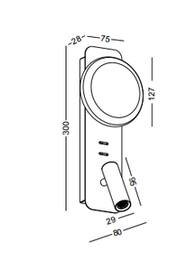 Hiện đại đơn giản phong cách 4.5 Wát thép trắng Acrylic trang trí nội thất <span class=keywords><strong>Led</strong></span> Đọc ánh sáng - Product Image 6