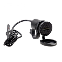 Chargeur de voiture USB intégré de type C, kit complet, couvercle rabattable étanche avec câble et accessoires, 12-24V pour camping-car et moto