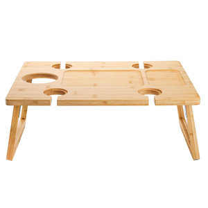 Bàn Dã Ngoại Có Thể Gập Lại Bằng Tre Bàn Ăn Nhẹ Và Rượu Bằng Gỗ Cầm Tay Để Dã Ngoại Ngoài Trời, Cắm Trại, Công Viên, Bãi Biển, Trong Nhà - Product Image 6