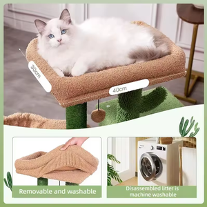 Tiragraffi Alto a Forma di Cactus con Corda in Sisal Albero per Gatti Struttura da Arrampicata Giochi Educativi per Graffiare Adatto a Tutti i Gatti - Product Image 5