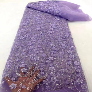 Tốt nhất hot thời trang Pháp Tulle <span class=keywords><strong>Net</strong></span> sequin thêu giá của khác nhau và nhiều màu sắc lưới vải - Product Image 1