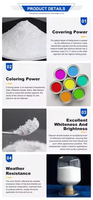 Poudre de pigment blanc de dioxyde de titane rutile JTR768, pureté 92 %, matière première industrielle pour applications d'encre