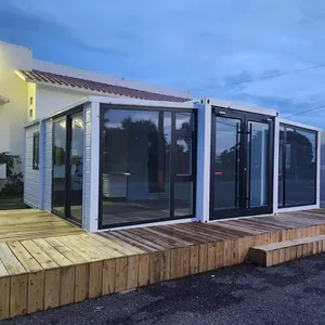 Maison préfabriquée industrie chinoise vente en gros maison conteneur en expansion facile à installer 20 pieds pliable