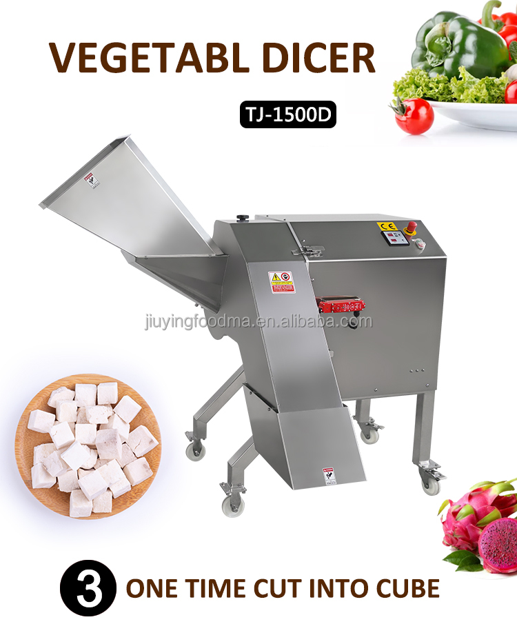 Commercial Stainless Steel 3D Fruit Processing Equipment Mango Onion Cassava Dicing Machine
