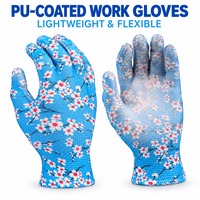 Gants de travail de sécurité EN388 4X42F de haute qualité en HPPE, niveau de protection contre la coupure 5, paume pointillée, revêtement PU